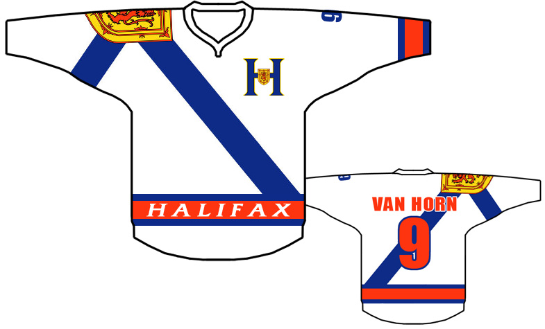 Halifax Hoozahs white jersey